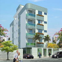 Visão em perspectiva do Edifício Alfa